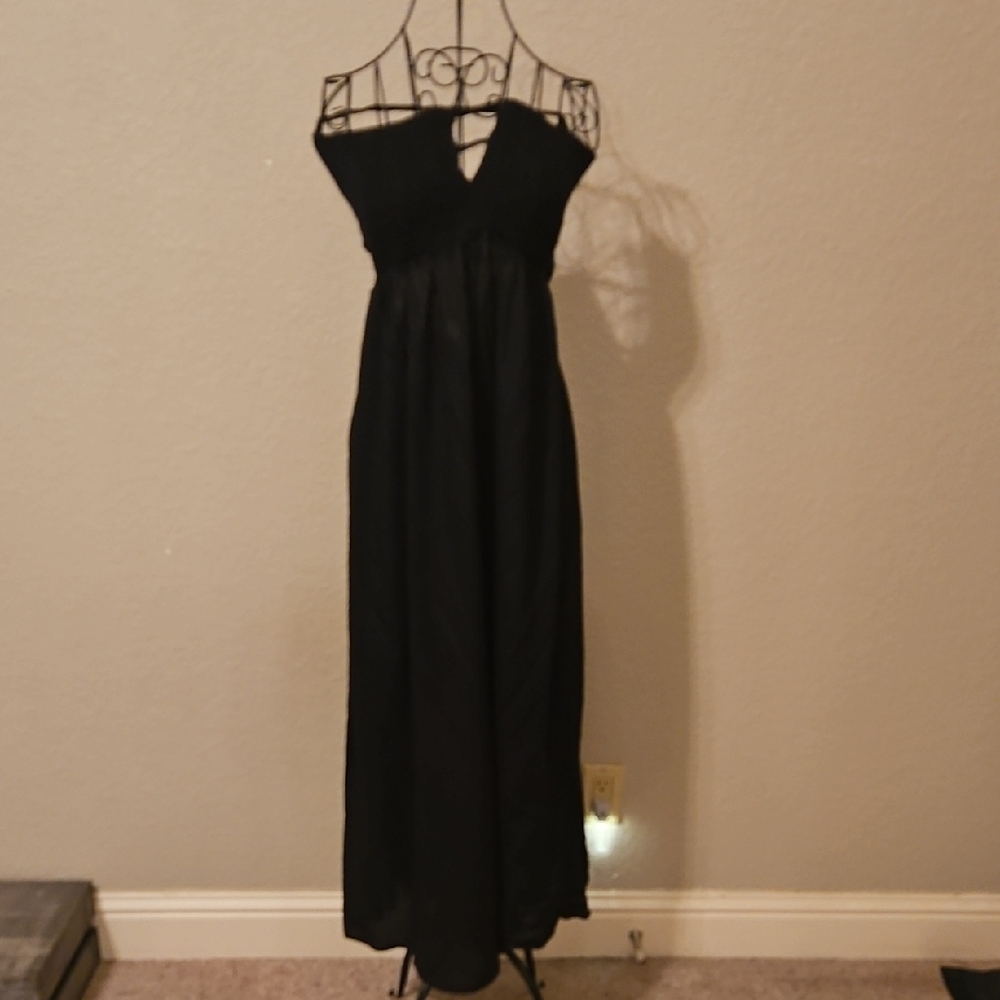 VENUS Strapless Black Maxi Dress
